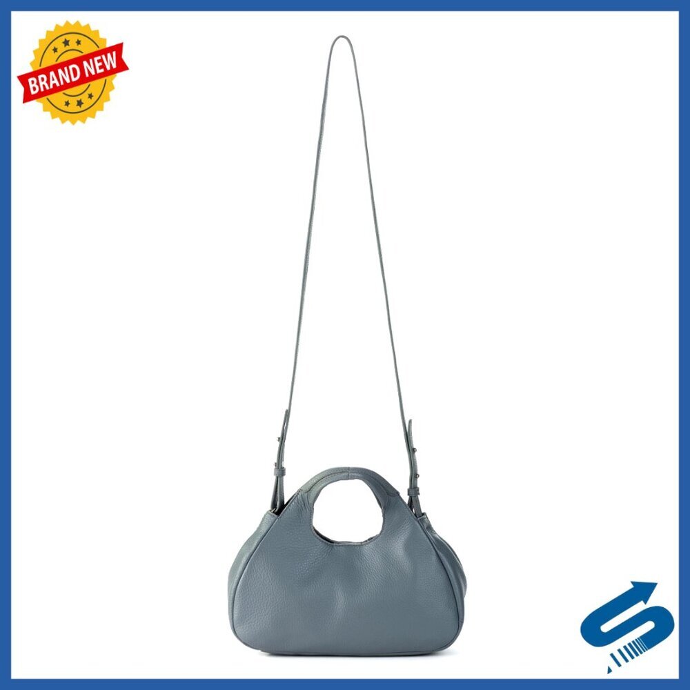 Mini Satchel Crossbody Bag with Hand-Crochet Exterior and Vegan Lining